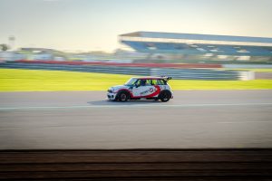 Racing at silverstone with a nice Sunset